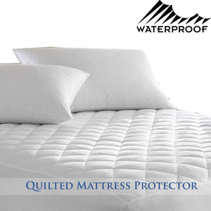 Quilted Waterproof Mattress Protector Topper 100% Cotton Extra Deep | BREATHABLE | RUSTLE FREE | ANTI ALLERGIC COVERS