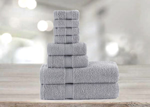 8 Piece Towel Bale Set 100% Egyptian Cotton 700 GSM Face Washcloths Hand Bath Towels
