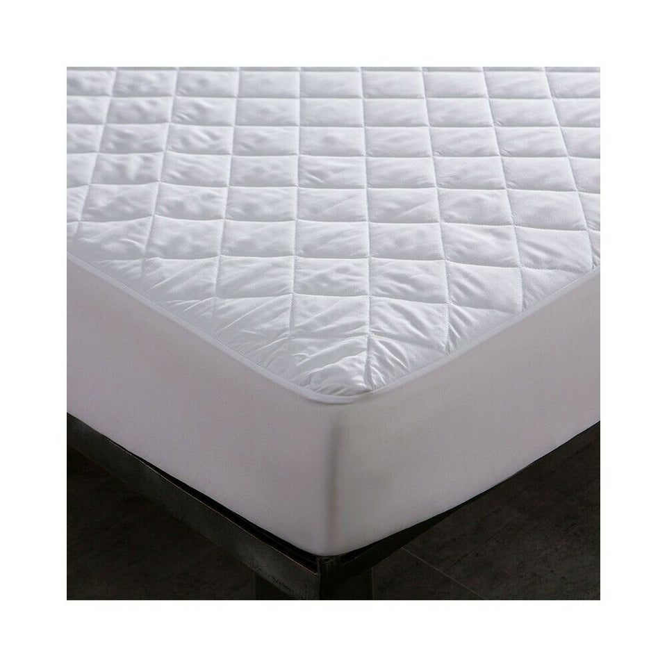 40cm Extra Deep Quilted Mattress Protector Topper 100% Cotton Fitted Bed Cover | Breathable | Non Noisy | Anti Allergic Covers